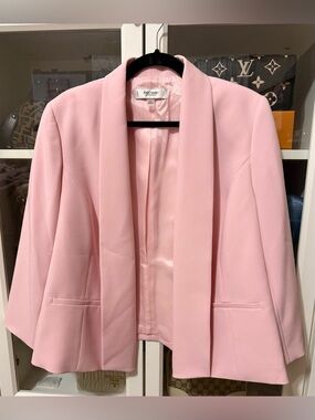 Jones Studio Light Pink Shawl Collar Blazer